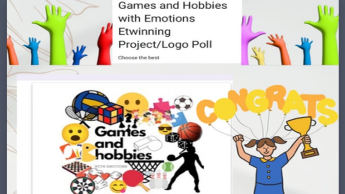Games and Hobbies with Emotions adlı E twinning projesinde geçtiğimiz günlerde proje logo seçimi